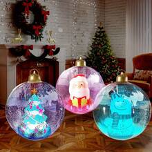 1 pieza Globo inflable LED gigante con control remoto - Árbol de Navidad de cúpula autosoportada extra grande, iluminación multicolor (16 opciones de color, control remoto) - Decoración interior/de fiesta adecuada para patio, jardín, boda, fiesta, decoración de jardín, decoración navideña, Año Nuevo, cumpleaños, boda - Plástico duradero, fácil de instalar, sistema de control remoto enchufar y reproducir, luces LED multicolor, sin uso de unicolor