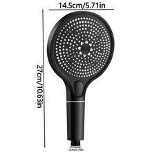 Cap de duș rotund mare, de înaltă presiune, reglabil cu 3 setări, pentru duș de baie acasă, încălzitor, duș portabil, duș de baie