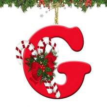 زخارف حرفية من الألف إلى الياء لتزيين شجرة عيد الميلاد - علامات شخصية معلقة للأبجدية الإنجليزية لصنع زخارف DIY