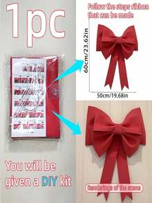 1pc Giant Pink Bow, EVA Material, Suitable For Wedding, Christmas, Birthday Decoration - Easter, Holiday Celebrations, Special Occasions, Birthday Parties, Christmas Decoration, DIY Craft Kit For Parties (Random Color, Random Style)