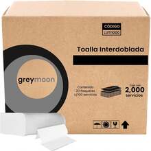 Toalla Interdoblada para manos GREYMOON - Toalla para manos de papel - Caja con 20 Fajillas de Piezas c/u - Hoja sencilla - Absorbente - Alta Resistencia - Ecológico (Toalla Interdoblada) - Toalla en Rollo - Ver 9