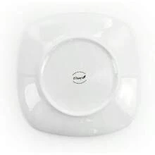 Juego de vajilla cuadrada de porcelana blanca de 16 piezas Hayes - Blanco - Cuadrado 2 - Ver 4