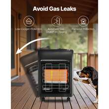 Propane Heater, 6000 To 18000 BTU Propane Cabinet Heater With 3 Modes Temp Settings & Tip-Over Protection, Garage Radiator Heat Up To 450 Sq.Ft, For Camping,Garage, Patio,Indoor/Outdoor - Cabinet Type 14-18K - View 3