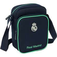 Real Madrid 小型皇馬客場 25/26 單肩包，輕便實用 - 運動單肩包，帶兩個隔層，拉鍊開合和可調節手柄，皇馬官方設計，球迷的理想之選 ⚫ 免費送貨 ✅ 24/48 小時內送達西班牙（半島） - 黑色 - 查看 1