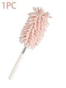 2 Peças Espanador Rosa para Limpeza Interna do Carro, Escova de Detalhamento Retrátil Mini para Entradas de Ar do Carro, Painel, Mesa de Escritório, Janelas, Ferramenta de Limpeza de Móveis