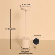 1 Đèn bàn LED cảm ứng tiện lợi có thể sạc lại, sạc USB, có thể điều chỉnh độ sáng 3 màu, thích hợp cho phòng ngủ, văn phòng, phòng ăn, sân trong, trang trí phòng khách, đèn ngủ, tuyệt vời cho quà tặng sinh nhật, lễ tạ ơn, Halloween, Giáng sinh - Ba màu ánh sáng - Xem 6