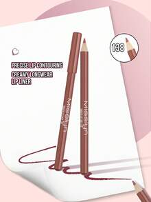 MISSLYN 2pcs Smooth Lip Liner Set, Smooth Lip Liner, Long-Lasting Color, Vibrant Lip Color, Easy Application, Lip Liner, Y2K Makeup Party Beach Travel Camping Outdoor Gift, Rose Fashion Girl New Year Cosmetics, Role-Playing, Best Travel Holiday Colorful Campus School Charming Atmosphere Chinese New Year - #138+#04 - View 6