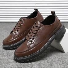 Herren Business Anzugschuhe, koreanische Mode Lässig Schuhe, vielseitige Budapester, braun, Schnürung, Metalleyelets, Büro-/Hochzeitsschuhe