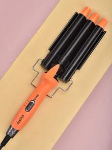 CRASTS Ferro de Ondular 3 em 1, Controle de Temperatura, Onda Grande, Cachos Grandes, Ondulação a Água, Laranja