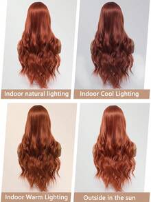 clouder Orange Brown Extra Long Curly Wig 30 Inch Cosplay Wig Halloween Christmas Wig Elegant Soft Matte Hair Loose Curls Casual Outing Street Punk Wig Rock Wig Fluffy Natural Cool Girl Synthetic Heat-Resistant Fiber Wig Suitable For Women Daily Party Wig Music Festival Wig Avant-Garde College Style Wig Modern Fashion Gothic Wig - 橘色 - 查看 9