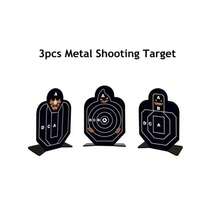 3pcs Stainless Steel Shooting Targets, Precision Steel Miniature Figures Targets, Metal Alloy Practice Targets