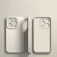 VRNOEI 新款镜头保护手机壳，兼容 16/15/11/14/13/12/17 Pro Max，兼容 17 Air/16/14/15 Plus，防震后盖 - 米色 - 查看 15