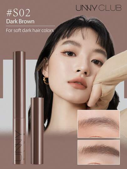 unny club Gel Browcara, Máscara de cejas, Maquillaje de cejas natural de fijación rápida con efecto de cuidado, Teñido, Voluminizador, Ligero y suave, De larga duración, Secado rápido, Resistente al agua y al sudor, Maquillaje de ojos