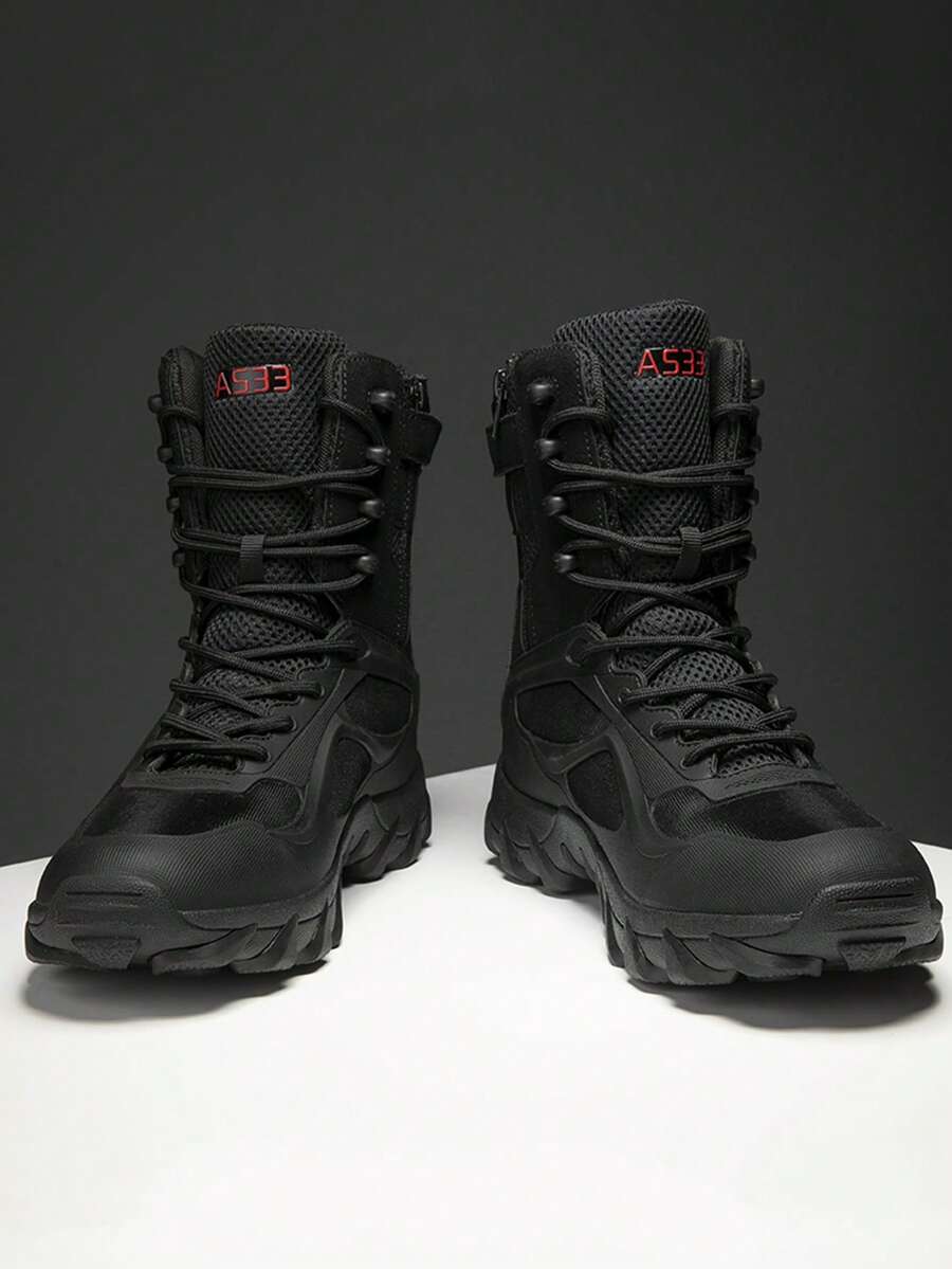 بوت تسلق عالية الجودة، بوت قتالية موضة، بوت تكتيكية، بوت رياضية للرجال للتنزه في الهواء الطلق، بوت تريكينج، بوت ذات نعل سميك عالي الجودة، بوت ثلج للخارج في الشتاء، بوت مقاومة للانزلاق وللتآكل للتنزه في الهواء الطلق، بوت طويلة للرجال للخريف/الشتاء، بوت رياضية للرجال للتنزه في الهواء الطلق، بوت ركوب للرجال، مناسبة للطقس في الخريف/الشتاء، للتنزه، التخييم في الهواء الطلق، ركوب الدراجات، الرياضات اليومية، الصيد، التصوير في الهواء الطلق، الاستكشاف، تريكينج خفيف الوزن (نمط غير متماثل، السماح بالتمويه مع اختلاف طفيف في اللون، بدون مشاكل في الجودة) - الأسود - مشاهدة 1