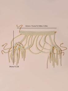 Vintage Palace Style Handmade Beaded Multi-Layer Simple Solid Color Design Moroccan Bridal Wedding Dress Maxi Necklace Accessory