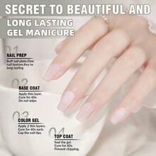 COLOURSMILE 15ml Gel sơn móng tay trong suốt dùng để làm móng chắc khỏe hơn, gel nối dài, gel lót trong chai, ngâm trong nước, gel UV LED nối dài móng - Trong sáng - Xem 6