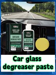 rayhong 100 ml Pâte dégraissante pour vitres de voiture, Pâte de nettoyage pour pare-brise de voiture, Pâte de nettoyage déperlante anti-pluie pour vitres de voiture, Agent de nettoyage et anti-buée pour pare-brise et rétroviseur, Pâte dégraissante pour vitres de voiture, Nettoyant pour vitres de voiture, Agent déperlant pour pare-brise de voiture