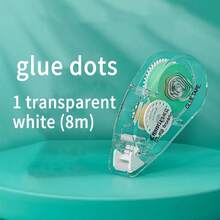 1pc Dot Correction Tape, High Capacity, Transparent Double-Sided Adhesive, Suitable For Children's Handmade Scrapbooking, Stickers, High Viscosity Dotted Double-Sided Tape, Seamless, Student Correction Tape, Craft Supply Tool