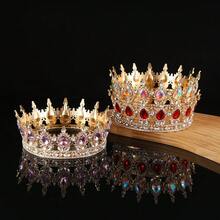 2 pièces/set Ensemble de couronne de strass en forme de larme pour anniversaire, couronne dorée reine d'anniversaire avec bretelle, accessoires pour cheveux joyeux anniversaire pour femmes, décorations de fête