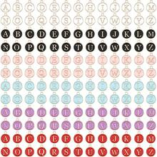 26 szt./zestaw zawieszek z literami A-Z 12x14 mm, emaliowane zawieszki z literami alfabetu, inicjały, zawieszki, ręcznie robiona bransoletka DIY, akcesoria do tworzenia biżuterii - list - Zobacz 10