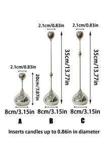 1/3 Stücke moderne Kerzenhalter, französische silberne Wassertropfen Metall Kerzenständer, Eisentränen-Kerzenständer für Stumpenkerzen für Heim-Dekoration, Metall-Tisch-Mittelpunkt, Dinner-Dekoration, hoher Kerzenhalter für Mutter, Ehefrau, Großmutter