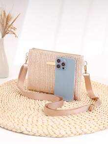 Mini Woven Shoulder Crossbody Bag