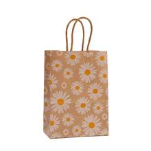 12 PCS Daisy Flower Gift Bags Bulk Daisy Party Favors Bags Daisy Candy Bags With Handles For Wedding Retro Birthday Party Decorations Supplies - 彩色 - 查看 3