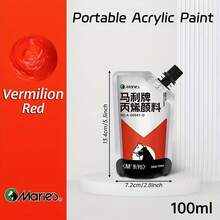 Marie's Acrylic Paint (100ml/3.38oz), Assorted Colors, Water-Proof, Portable Art Pigments For DIY Craft, Graffiti, Drawing, Painting, Canvas, Rock, Wood, Wall And Ceramic, Professional Rich Pigments For Adults & Artists - Single Piece - View 30