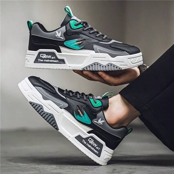 Tênis de skate masculino, tênis casuais versáteis e novos da moda para a primavera de 2025, adequados para esportes ao ar livre