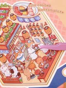 1 Mini Sticker Book - Miniature Scene Sticker Book, Includes Metal Tweezers, Daily Life Small Animal Series With 6 Different Scenes, DIY Decorative Sticker Book