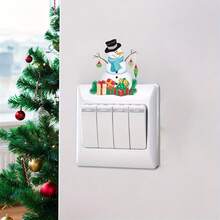 1 pieza Pegatina de interruptor de Navidad de 7.8*11.8 pulgadas, pegatina de interruptor de PVC autoadhesiva, adecuada para la decoración del interruptor del hogar, dormitorio, sala de estar, comedor, estilo navideño, que agrega un ambiente festivo. Decoraciones navideñas, decoración del hogar, decoración de la habitación
