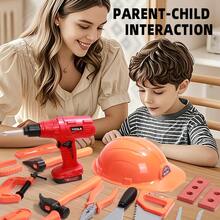 Kids Pretend Play Tool Box Toy, Simulation Educational Toy Tools For Role Play, Including Screws, Screwdrivers, Suitable For Children, Parent-Child Game Toy, Great For Birthday, Halloween/Christmas Gifts