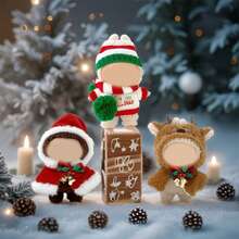 1/3pcs Christmas Doll Clothes, Compatible With Labubu, Suitable For 17cm/6.69in Dolls, Random Color & Style