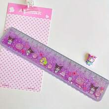 1 Stück süßer Sanrio Hello Kitty, Melody, schwarz Mell, Pompompurin, Patty Hund Lineal, 20 cm Öl Lineal