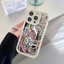 Custodia per telefono in stile manga giapponese classico "" per iPhone 16, 15, 14, 13, 12, 11 Pro Max, X, XR, XS Max, 8, 7 Plus - Custodia posteriore morbida in TPU antishock - Bordò - Visualizzare 5