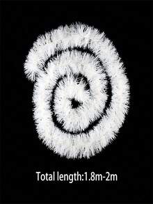 1/3pcs-Festive Christmas Garland Decoration With White Snowflakes, Christmas Tree Decor Accessories, Suitable For Christmas Home Wall Hanging, Stair Railing And Ceiling Hanging Decorations