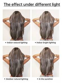 24/26英寸长直发合成假发，带刘海，采用天然耐热发质，全机织，适合角色扮演、派对、时尚女性日常佩戴和上学使用。 - 間色 - 查看 11