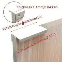 4 件现代哑光黑色铝制橱柜把手 - 光滑的指边拉手，适用于橱柜、抽屉和厨房拉环 - 6 英寸/150 毫米长，耐用、易于安装，多功能五金件