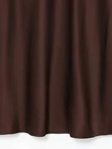 DEEKA 夏季新款时尚优雅性感丝滑缎面装饰围巾连衣裙，适合女士派对穿着 - 棕色 - 查看 7