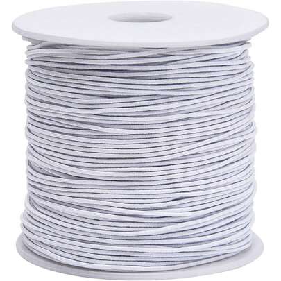 Stretchy String For Bracelets, 1 Rolls 0.8mm, Feet Sturdy Elastic String Cord For Jewelry Making, Necklaces, Beading And Crafts White Elastic Cord Beading Thread Stretch String For Bracelet Making