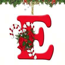 زخارف حرفية من الألف إلى الياء لتزيين شجرة عيد الميلاد - علامات شخصية معلقة للأبجدية الإنجليزية لصنع زخارف DIY