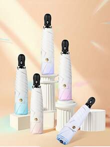 The Creative Minimalist Sun Umbrella, The Pocketed Sun Umbrella, The Black Vinyl Sunshade, The Compact Sunshade, With A Pocket Design The Size Of A Palm, Is Easy To Fold And Can Be Easily Tucked Into A Bag Or Pocket, Making It Convenient To Carry. The Outer Layer Adopts A Minimalist Solid Color Style, With Various Styles,