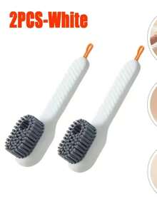 2pcs Automatic Liquid Soap Dispenser Cleaning Brush - Kitchen Laundry Scrub Brush With Soap Dispenser - Multifunction Shoe Brush - Multicolor - View 17