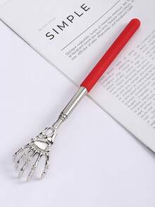 1PC Extendable Back Scratcher, Stainless Steel Portable Telescopic Rubber Handle Back Scratchers For Thanksgiving, Birthday, Christmas Gifts,School,Back To School,Travel,Travel Essentials,Home Essentials,Spa,Massage Tool,Massage,Massager,Spa - Multicolor - View 9