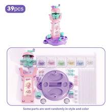 39PCS Girls' DIY Multi-Color Bead Bracelet Necklace Craft Kit Children's Handmade Art Jewelry Toys Children's Butterfly Heart Pendant Plastic Diamond Jewelry Necklace Bracelet DIY Bead Decorative Accessories Charming Fashion Girls' Accessories Perfect Birthday Christmas Gift For Girls Aged 3-12 Cute Jewelry Party Gift - Multicolor - View 10