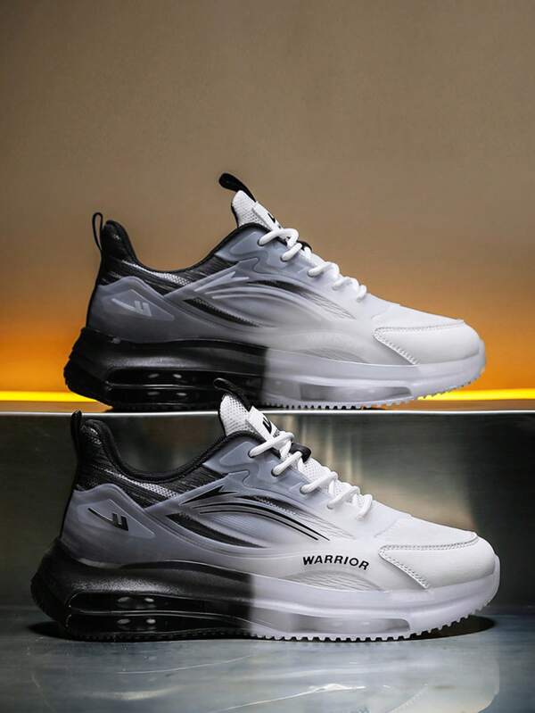 WARRIOR 1 Pair WARRIOR Men's Thick Sole Lace-Up Soft Bottom Casual Shoes, Low-Top Outdoor Flat Shoes, Round Toe Low Heel Non-Slip Solid Color Elegant Soft Bottom Hiking Shoes Suitable For Students Graduation Photos, Men Low-Top Leather Sneakers