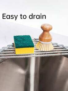 1 buc suport de depozitare triunghiular pliabil din oțel inoxidabil pentru chiuvetă mică de colț - Scurgere de bucătărie multifuncțională pentru chiuvetă, organizator antirugină, trepied și suport - economie de spațiu (negru/gri). Raft de depozitare pentru bucătărie. Depozitare și organizare în bucătărie, necesități casnice și zilnice, convenabil și practic.