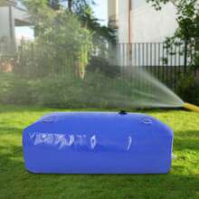 Bazargame 240L Water Storage Bladder Large Capacity Water Storage Containers, Collector Barrel Water Bladder Tank Bag,Foldable Portable Water Tank Large Capacity Soft Water Bag For Emergency Water - Blue - View 3