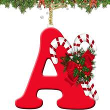 زخارف حرفية من الألف إلى الياء لتزيين شجرة عيد الميلاد - علامات شخصية معلقة للأبجدية الإنجليزية لصنع زخارف DIY