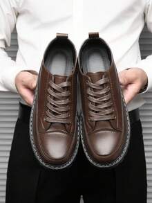 Herren Business Anzugschuhe, koreanische Mode Lässig Schuhe, vielseitige Budapester, braun, Schnürung, Metalleyelets, Büro-/Hochzeitsschuhe